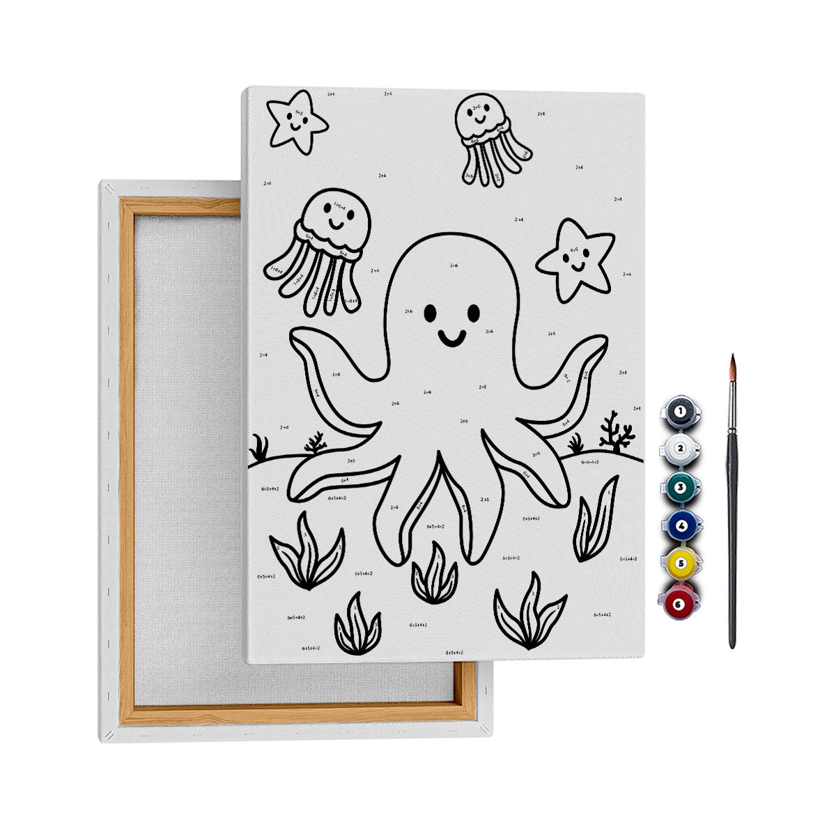 Sevimli Okto - 35x50cm - Boyama Tablo