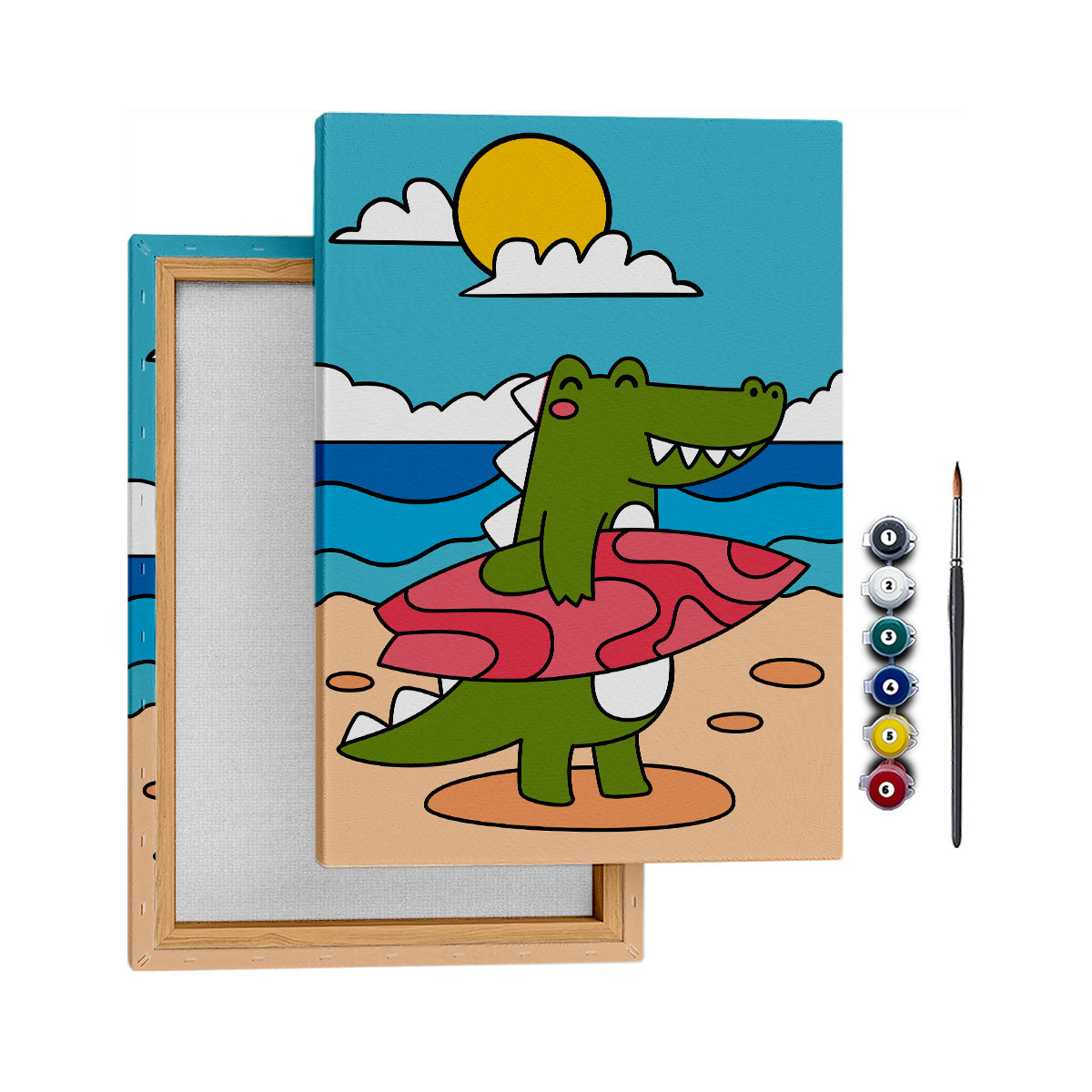 Cankurtaran Timsah - 35x50cm - Boyama Tablo