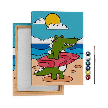 Cankurtaran Timsah - 35x50cm - Boyama Tablo