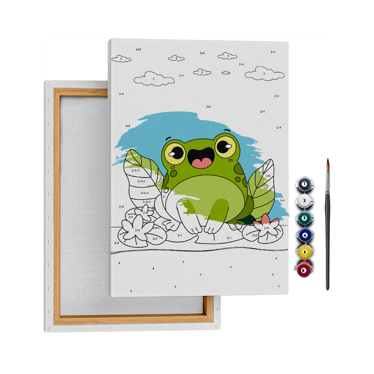 Göldeki Kurbağa - 35x50cm - Boyama Tablo