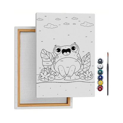 Göldeki Kurbağa - 35x50cm - Boyama Tablo