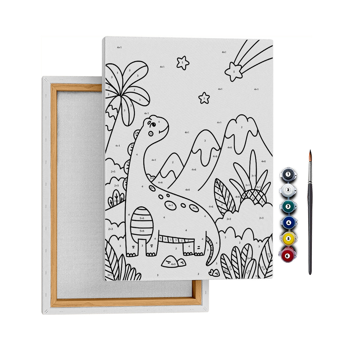 Gökyüzünü İzleyen Dino - 35x50cm - Boyama Tablo