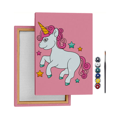Küçük Unicorn - 35x50cm - Boyama Tablo