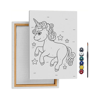 Küçük Unicorn - 35x50cm - Boyama Tablo