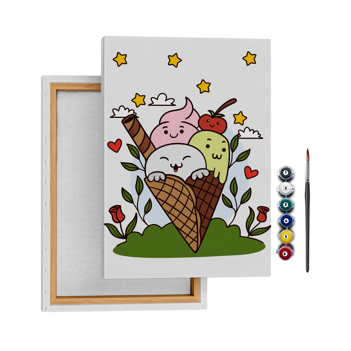 Lezzetli Sayılar - 35x50cm - Boyama Tablo