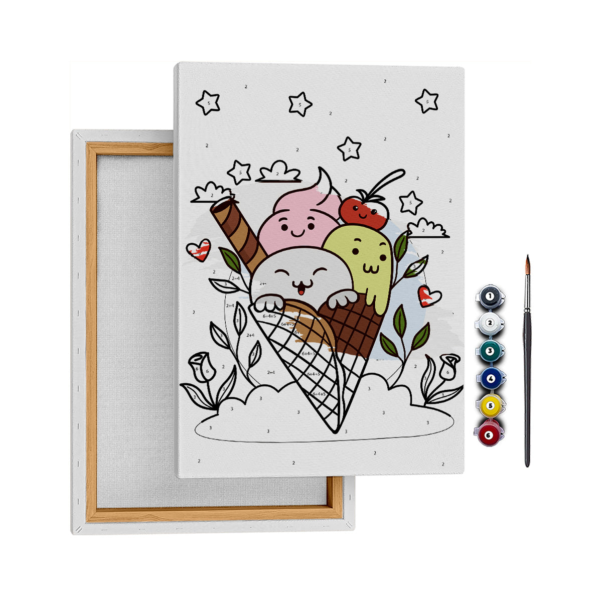 Lezzetli Sayılar - 35x50cm - Boyama Tablo