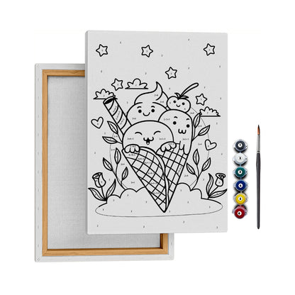 Lezzetli Sayılar - 35x50cm - Boyama Tablo