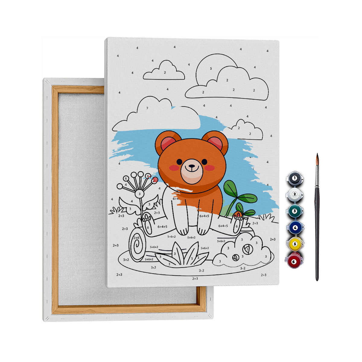 Mutlu Ayıcık - 35x50cm - Boyama Tablo