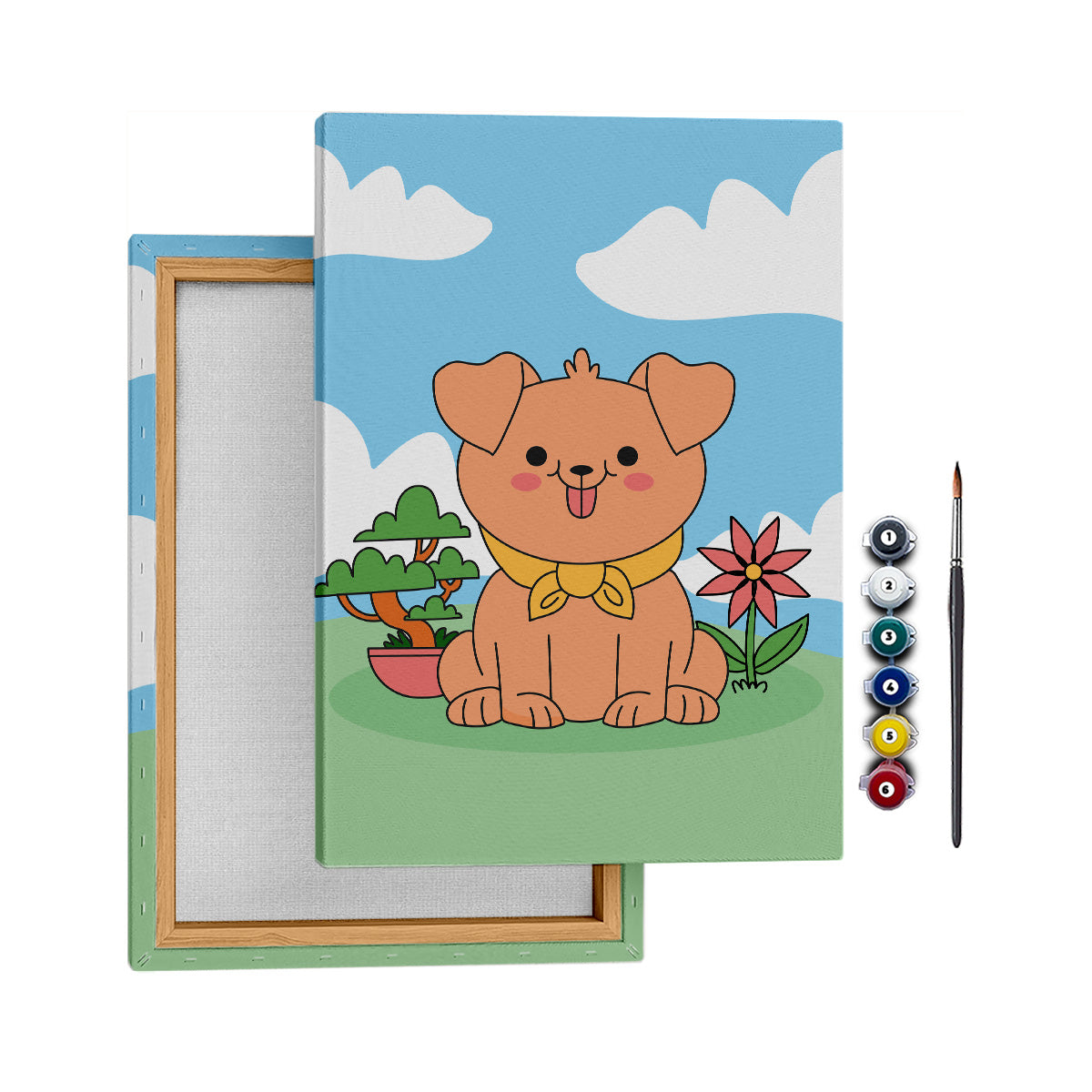 Mutlu Köpek - 35x50cm - Boyama Tablo