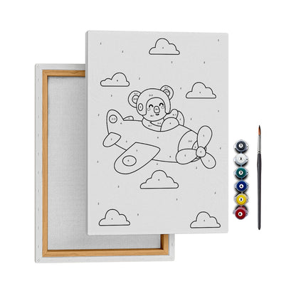 Pilot Ayıcık - 35x50cm - Boyama Tablo