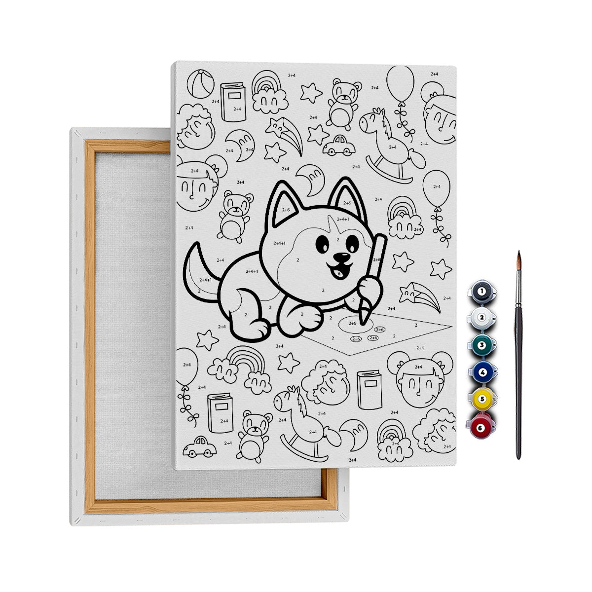 Ressam Köpek - 35x50cm - Boyama Tablo