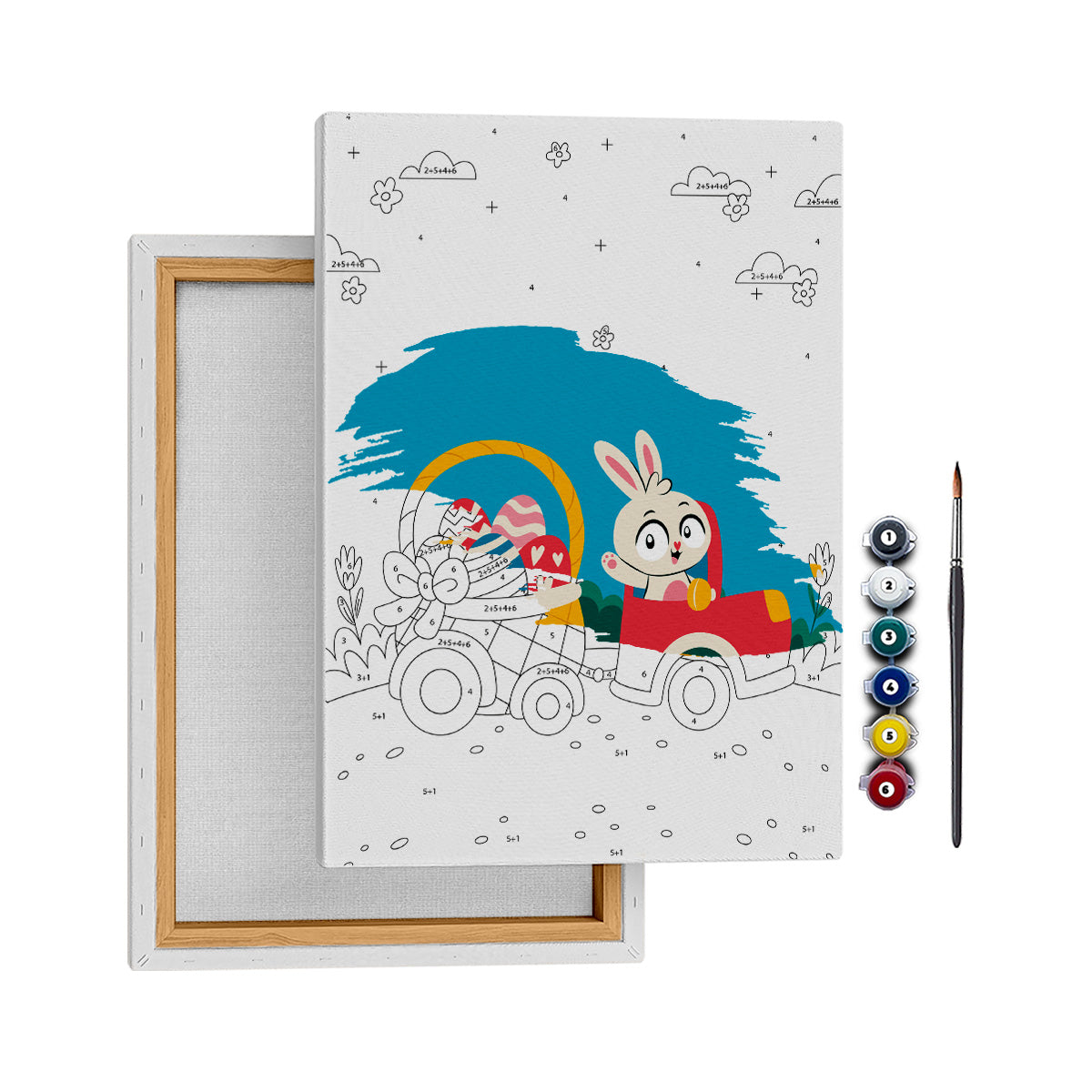 Sevimli Tavşan - 35x50cm - Boyama Tablo