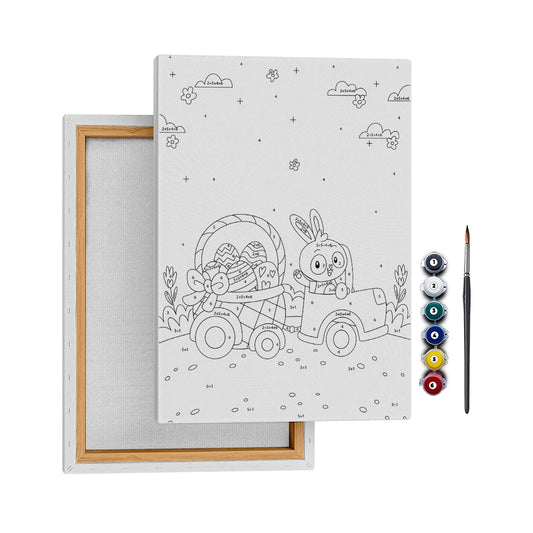 Sevimli Tavşan - 35x50cm - Boyama Tablo