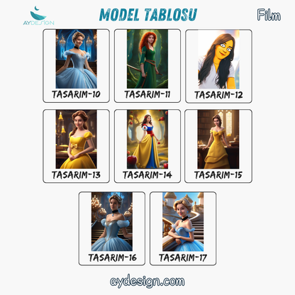 Kişiye Özel Film ve Çizgi Film Temalı Karikatür Cam Tablo | Eğlenceli ve Şık Dekor