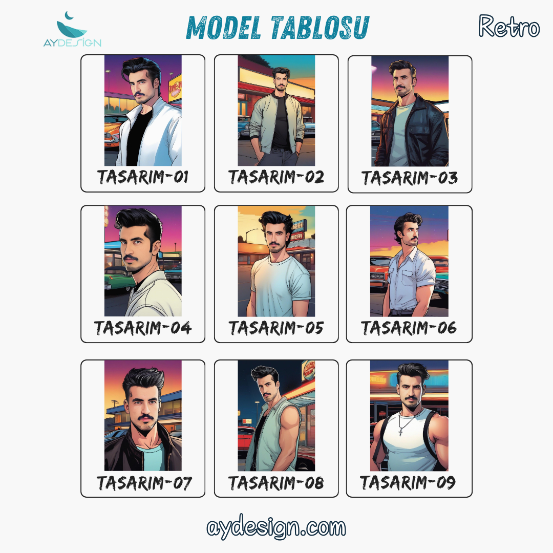 Kişiye Özel Retro Temalı Karikatür Cam Tablo | Geçmişin Eğlenceli Yansıması