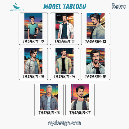 Kişiye Özel Retro Temalı Karikatür Cam Tablo | Geçmişin Eğlenceli Yansıması