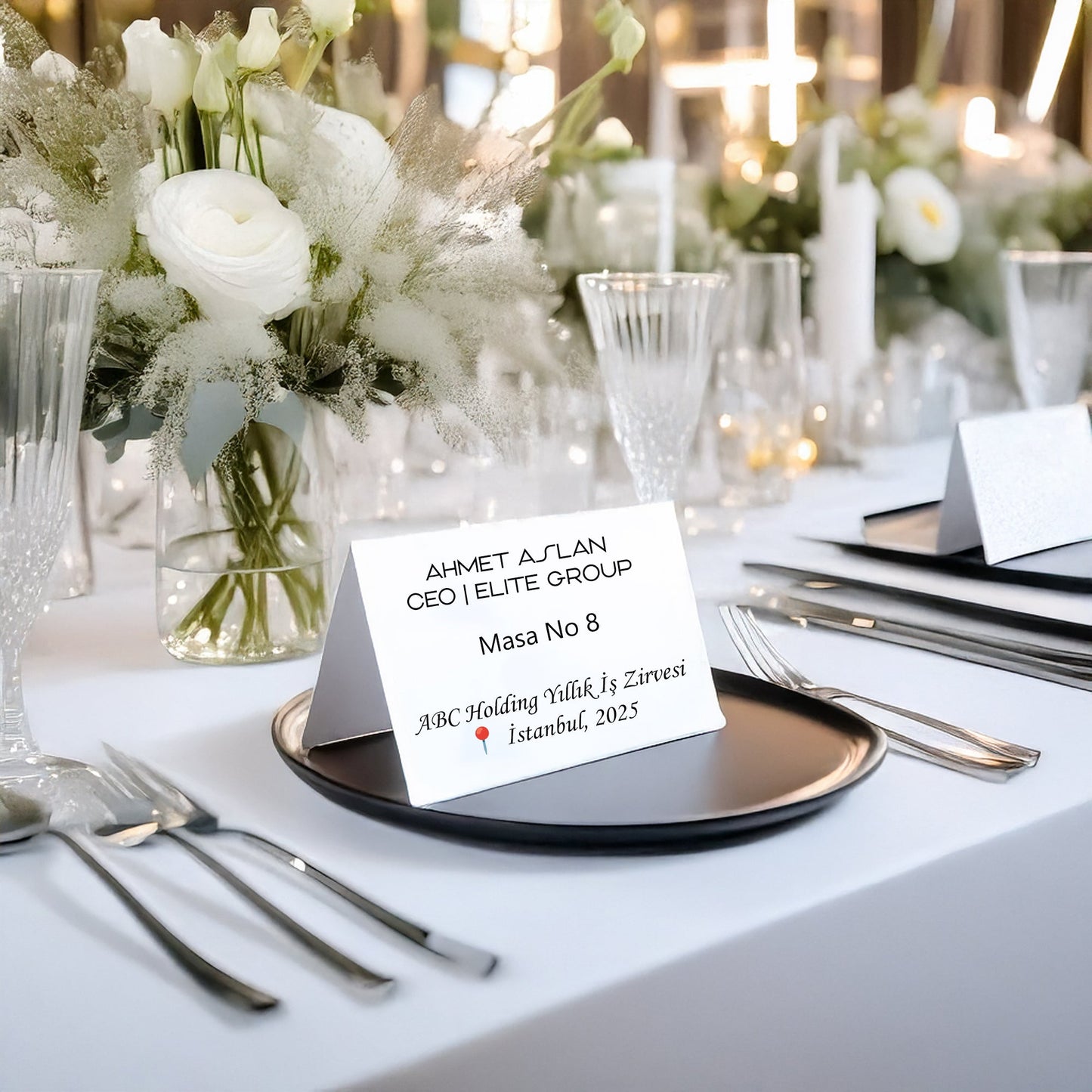 Masa Kartı - A6 Katlanır İsimlik | 120gr 1. Hamur veya 270gr Fotoğraf Kağıdı