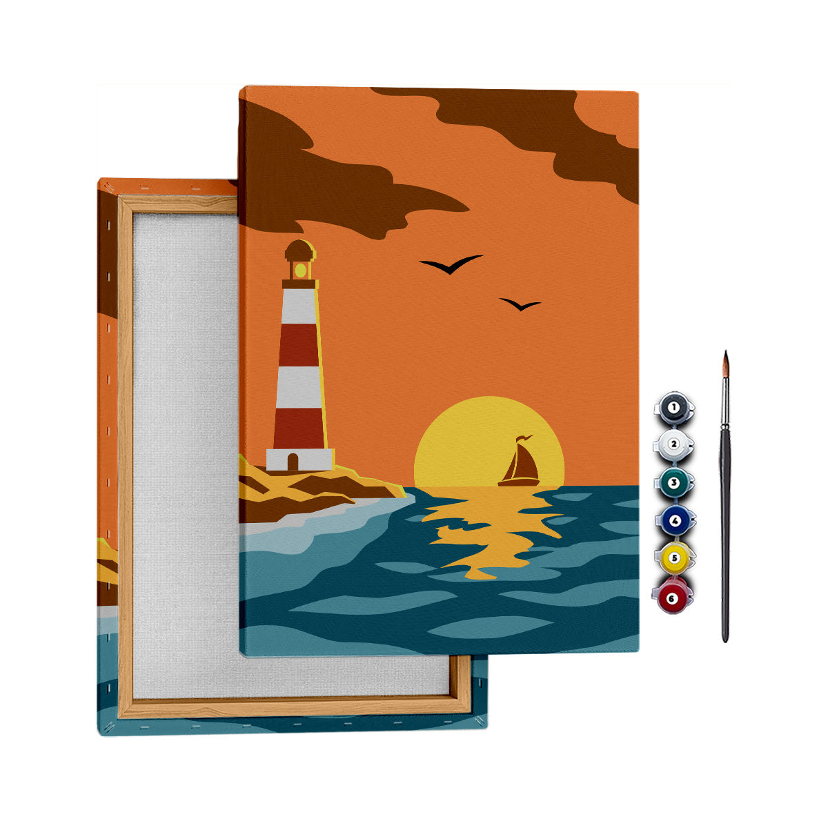 Deniz Feneri - 50x70cm - Boyama Tablo