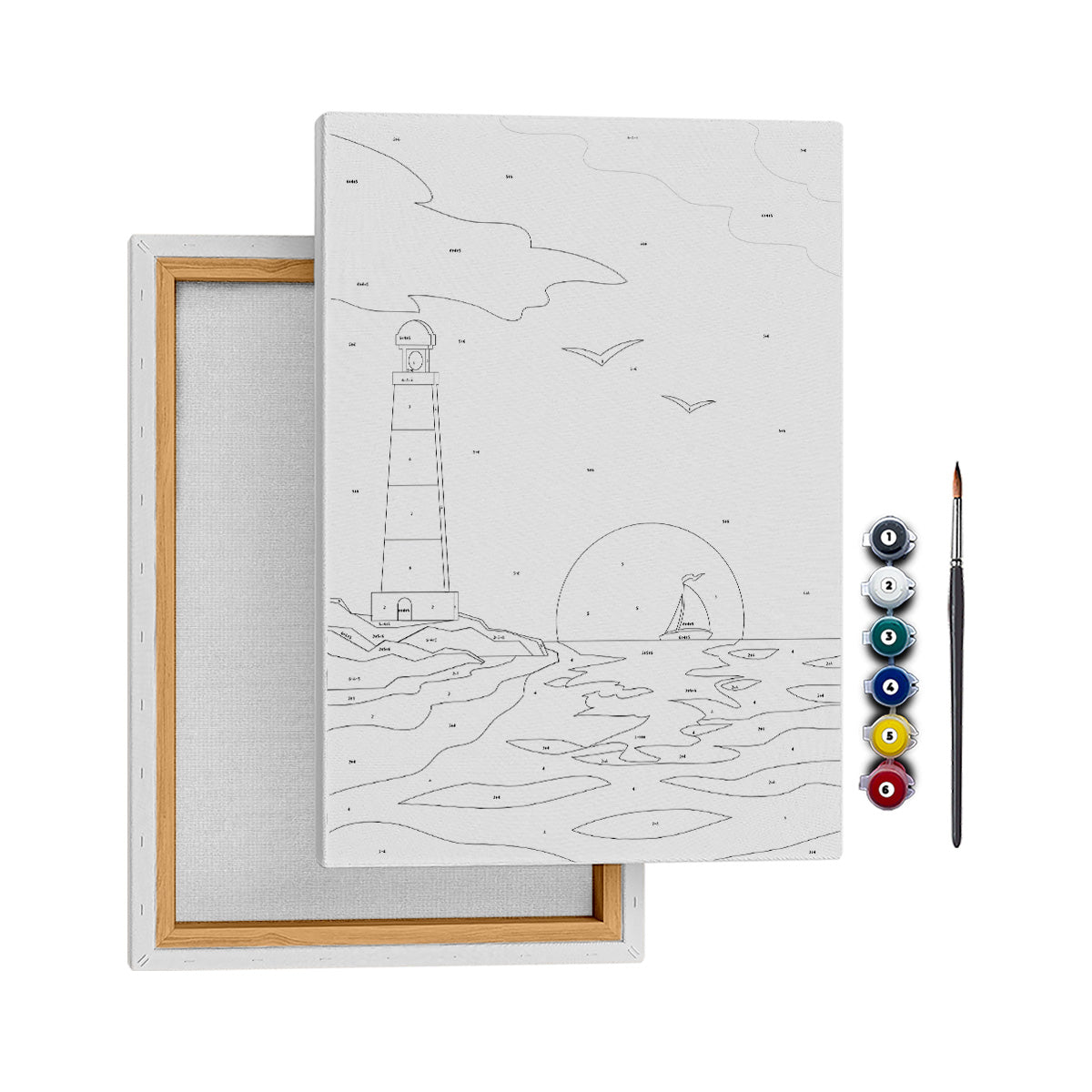 Deniz Feneri - 50x70cm - Boyama Tablo