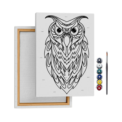Owl Baykuş - 50x70cm - Boyama Tablo
