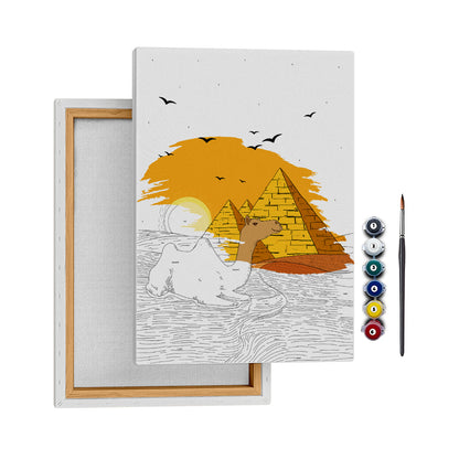 Piramitler - 50x70cm - Boyama Tablo