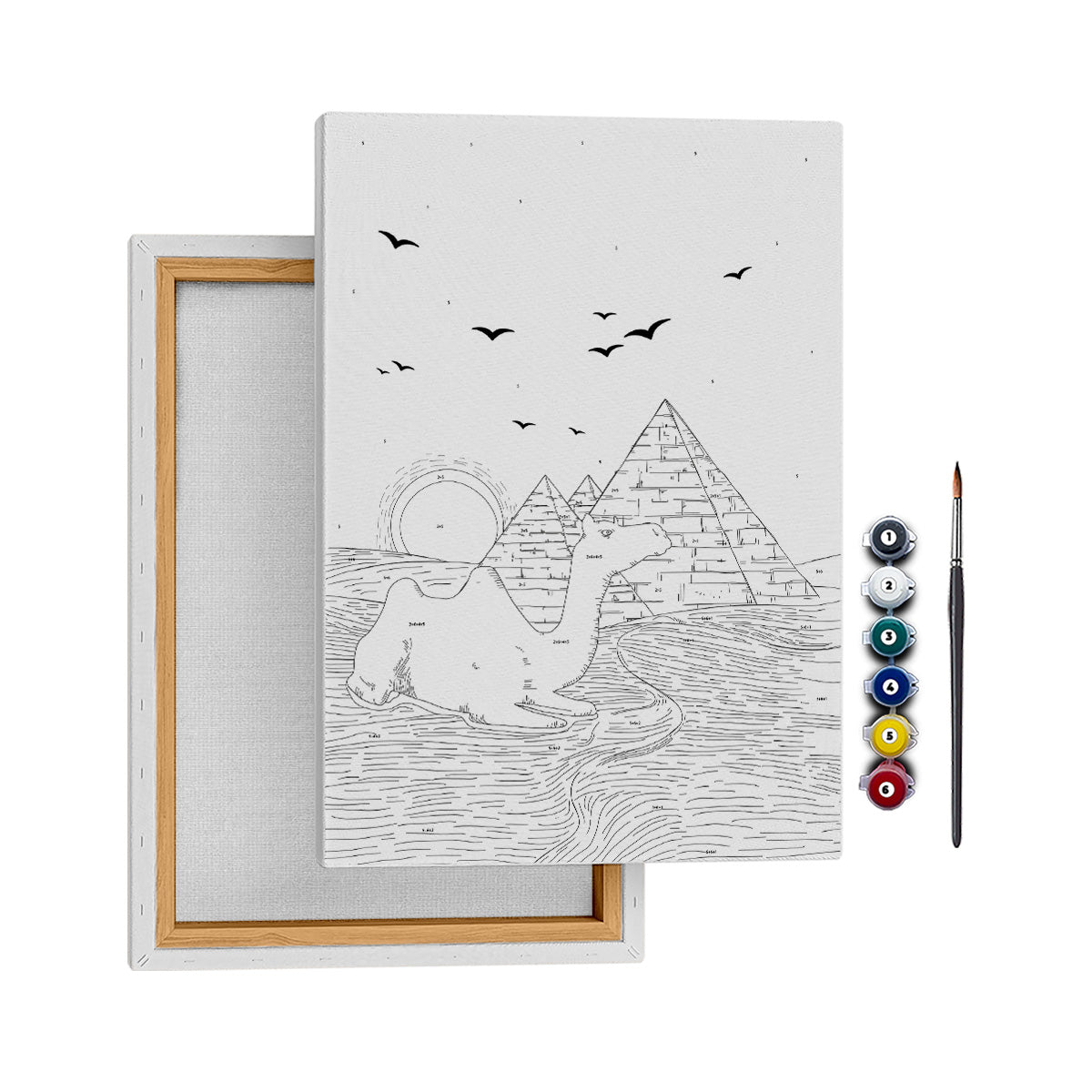 Piramitler - 50x70cm - Boyama Tablo