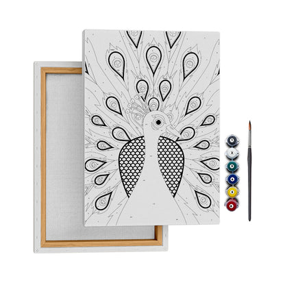 Tavus Kuşu - 50x70cm - Boyama Tablo