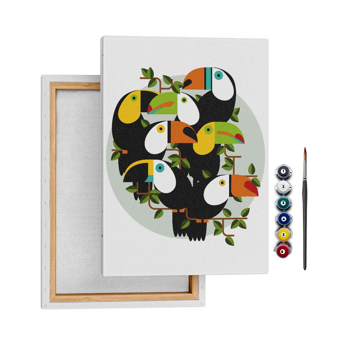 Tukanlar - 50x70cm - Boyama Tablo