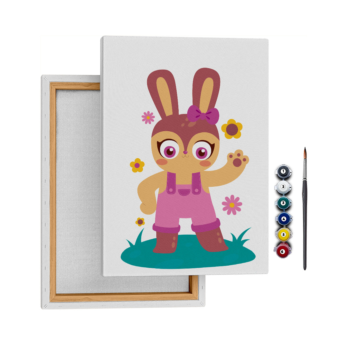 Çiftçi Tavşan - 25x35cm - Boyama Tablo