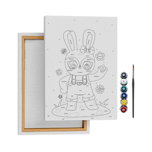 Çiftçi Tavşan - 25x35cm - Boyama Tablo