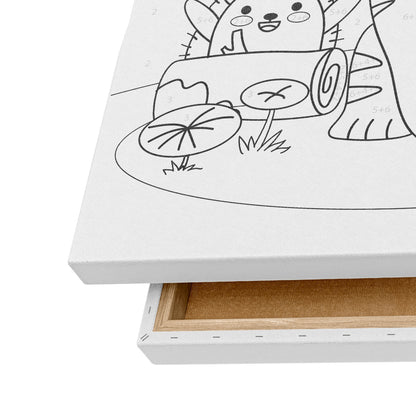 Kedi Ayma ve Dikenli Ken - 25x35cm - Boyama Tablo