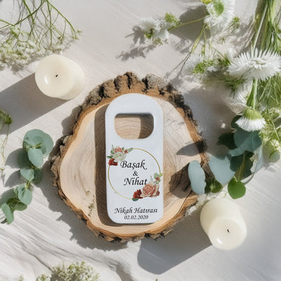 Vintage Gül Tasarımlı – Kişiye Özel Plastik Açacak Magnet