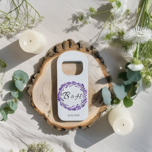 Lavanta Çelenk Tasarımlı – Kişiye Özel Plastik Açacak Magnet