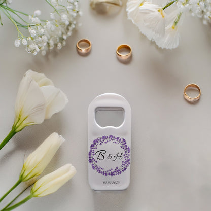 Lavanta Çelenk Tasarımlı – Kişiye Özel Plastik Açacak Magnet