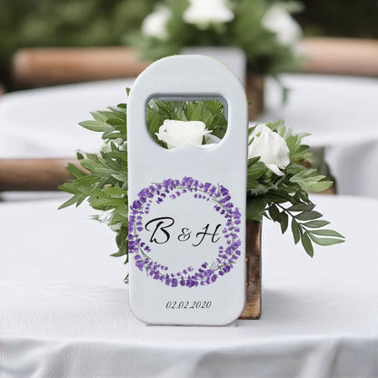 Lavanta Çelenk Tasarımlı – Kişiye Özel Plastik Açacak Magnet