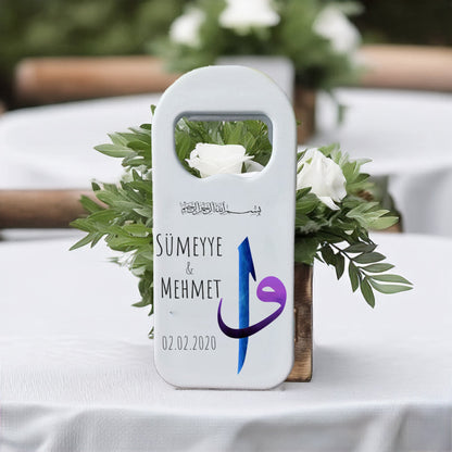 Vav Harfli Tasarımlı – Kişiye Özel Plastik Açacak Magnet