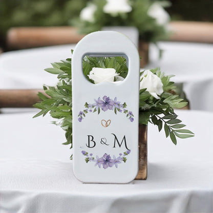 Mor Çiçek Tasarımlı – Kişiye Özel Plastik Açacak Magnet