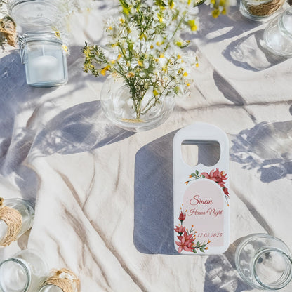 Kırmızı Zambak Tasarımlı – Kişiye Özel Plastik Açacak Magnet