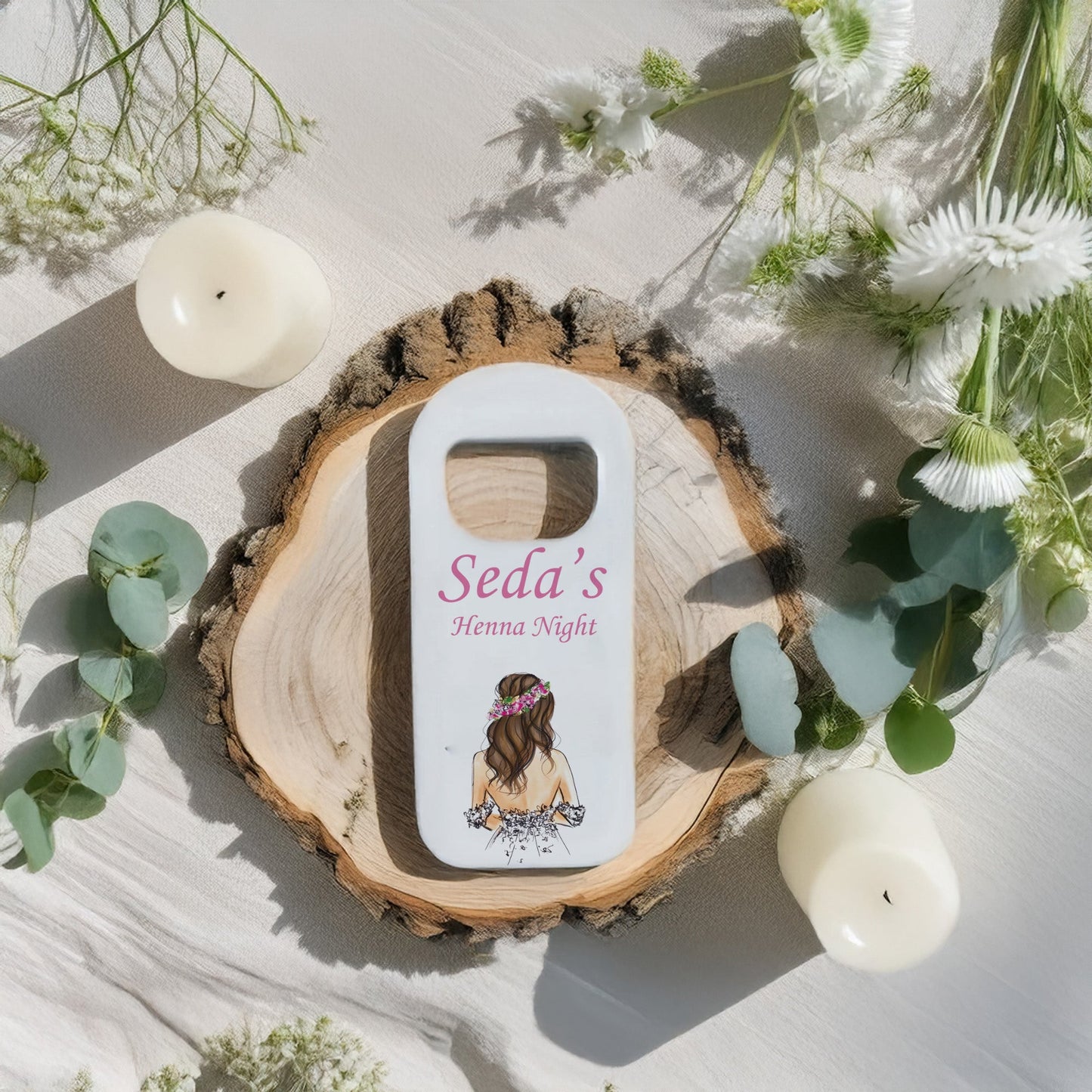 Gelin Figür Tasarımlı – Kişiye Özel Plastik Açacak Magnet