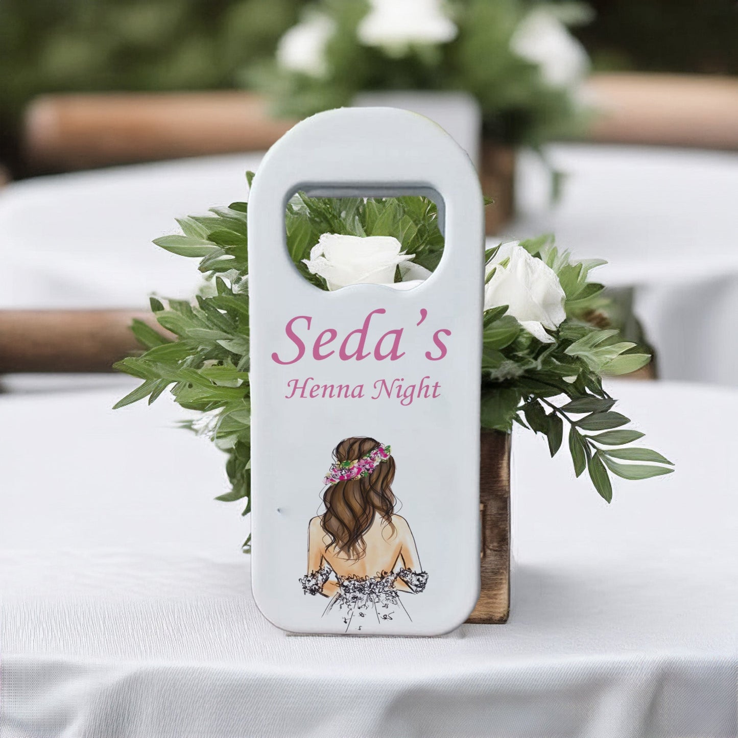 Gelin Figür Tasarımlı – Kişiye Özel Plastik Açacak Magnet