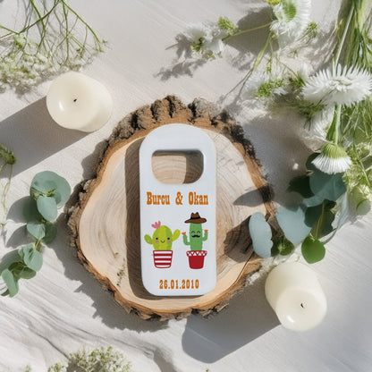 Kaktüs Çift Tasarımlı – Kişiye Özel Plastik Açacak Magnet