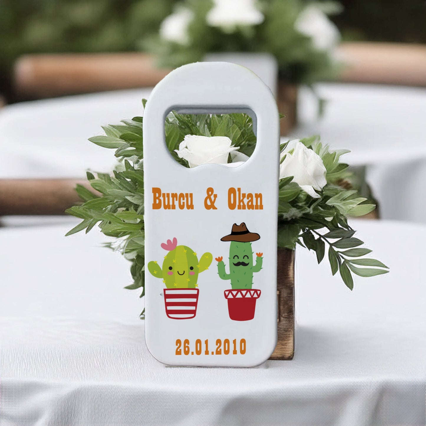 Kaktüs Çift Tasarımlı – Kişiye Özel Plastik Açacak Magnet