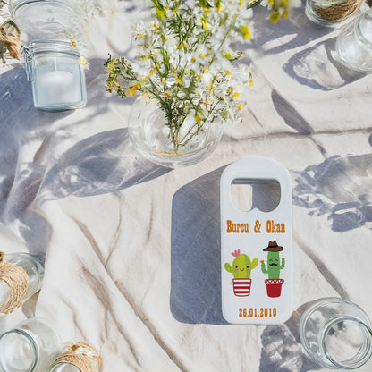 Kaktüs Çift Tasarımlı – Kişiye Özel Plastik Açacak Magnet