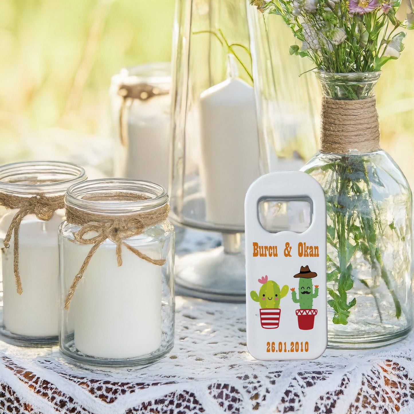 Kaktüs Çift Tasarımlı – Kişiye Özel Plastik Açacak Magnet