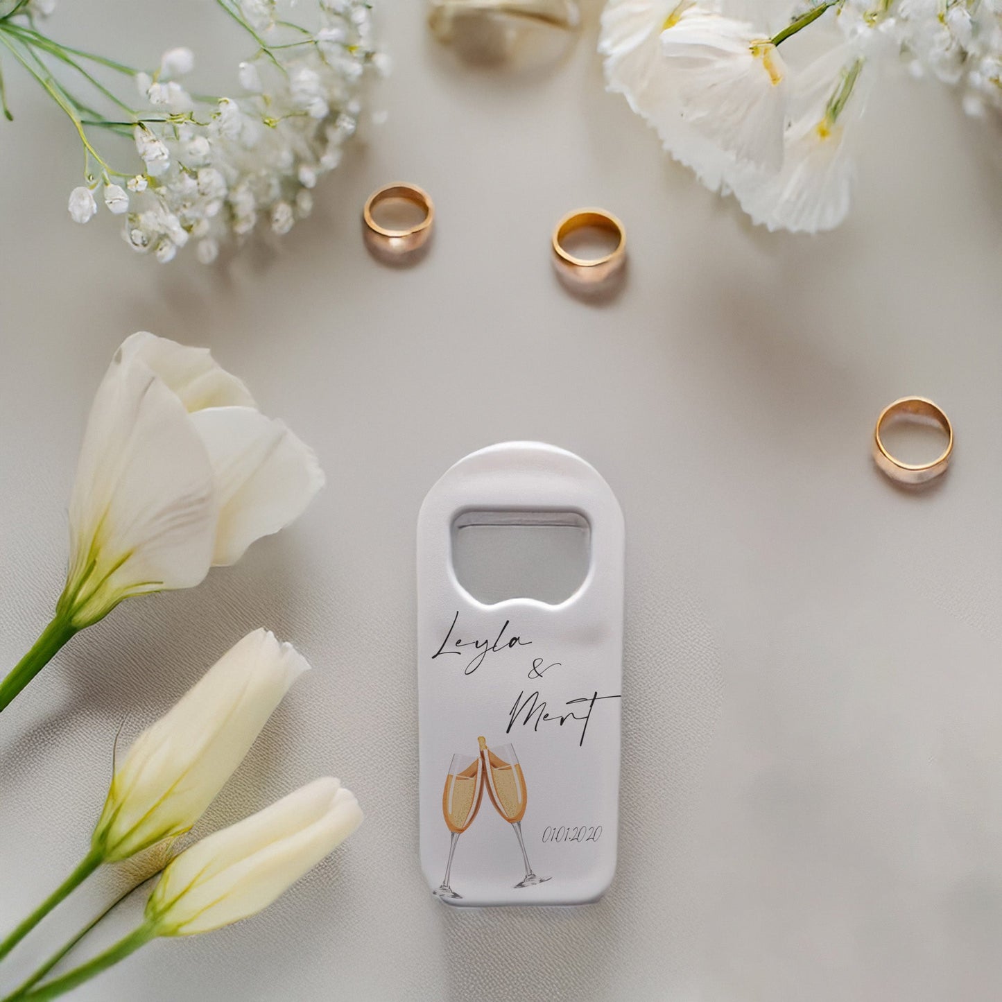 Kadeh Tasarımlı – Kişiye Özel Plastik Açacak Magnet