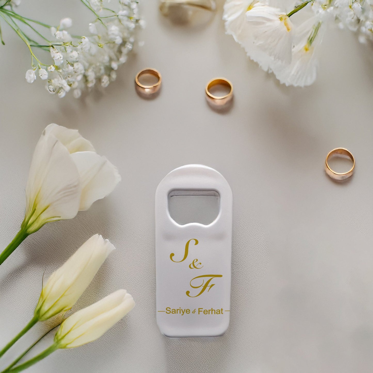 Gold Harf Tasarımlı – Kişiye Özel Plastik Açacak Magnet