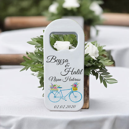 Mavi Bisiklet Tasarımlı – Kişiye Özel Plastik Açacak Magnet