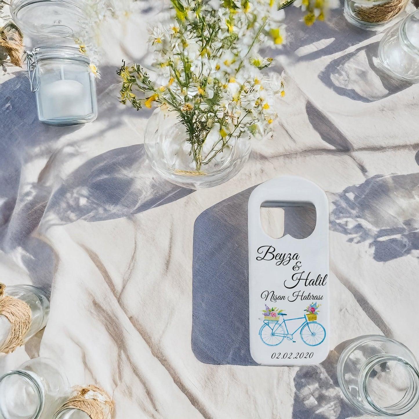 Mavi Bisiklet Tasarımlı – Kişiye Özel Plastik Açacak Magnet