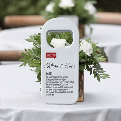 Enfal Suresi Yazılı Dini Tasarımlı – Kişiye Özel Plastik Açacak Magnet