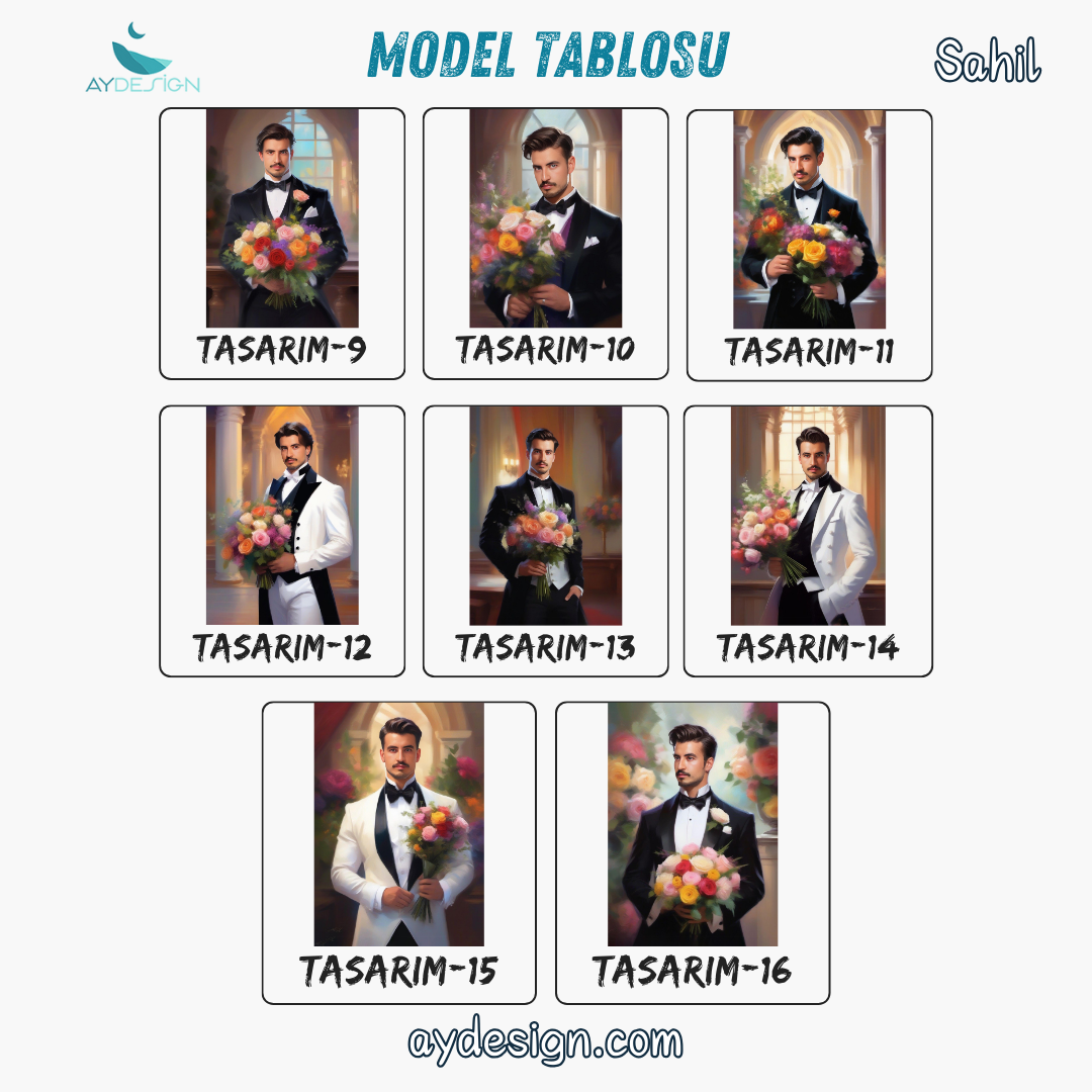 Kişiye Özel Çiçek Temalı Karikatür Cam Tablo | Zarif ve Canlı Dekor